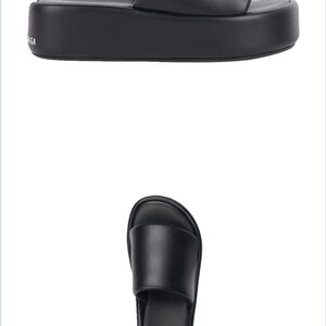Balenciaga Women Black Platform Slides